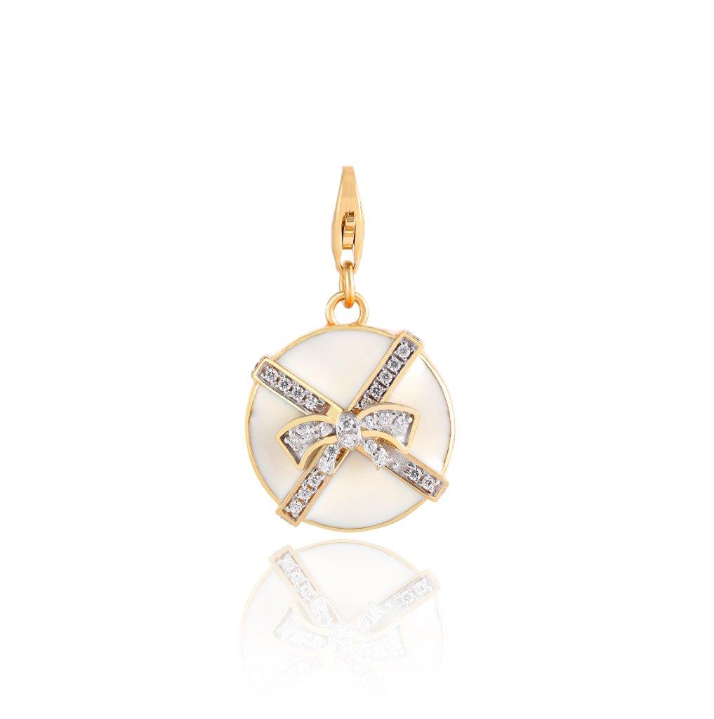 Round Gift Box Charm Pendant – A Symbol of Celebration & Elegance