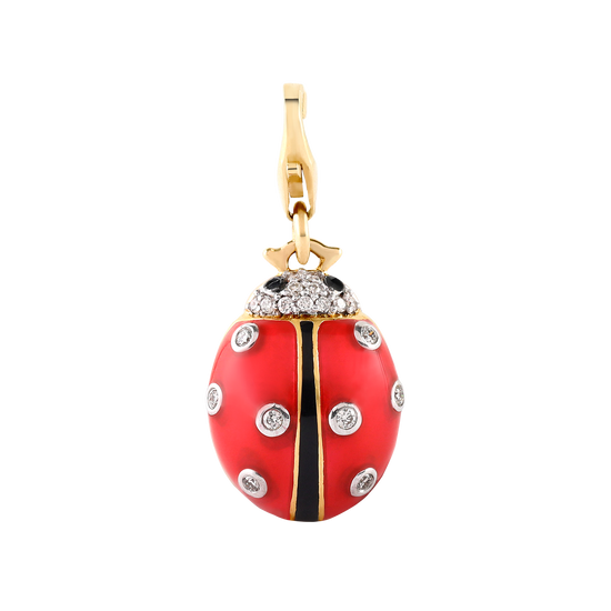 Graceful Beetle Charm Pendant