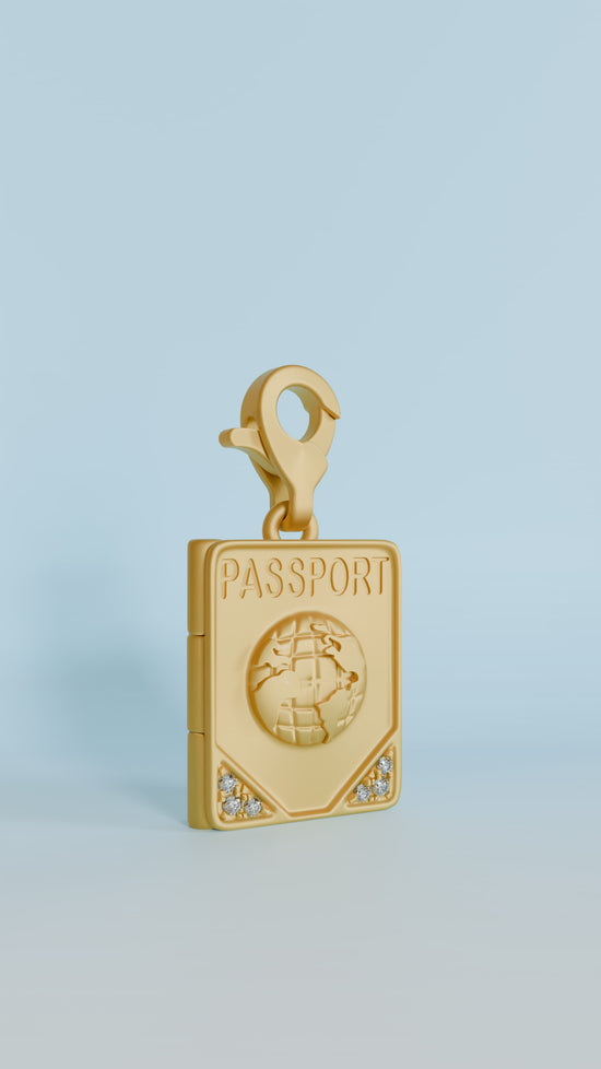 Bon Voyage Passport Charm Pendant