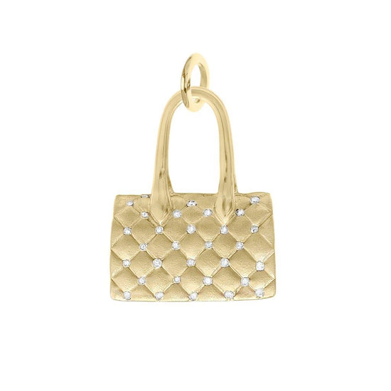 14 kt Gold Checker Bag