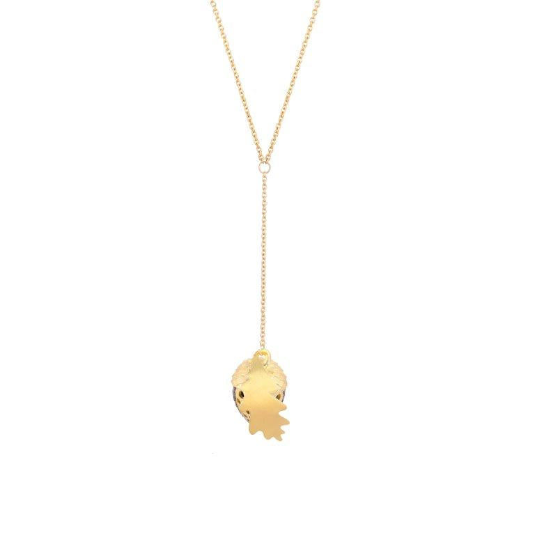 14ct Yelow Gold Acorn Flower Pendant