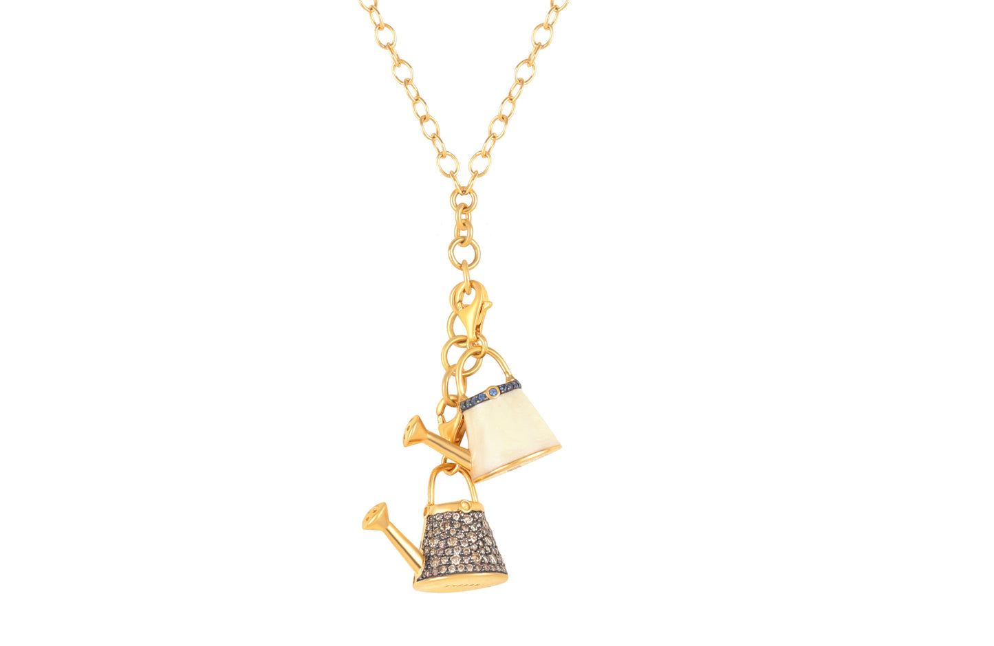 14kt Yellow Gold Watering Jug Charm Necklace