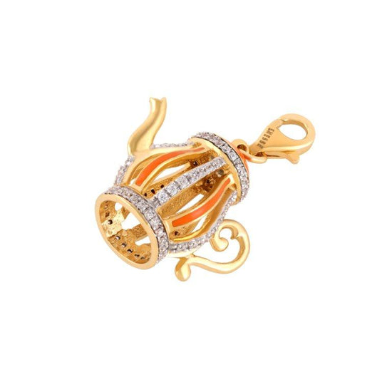 14kt Yellow Gold Tea Pot charm Pendant