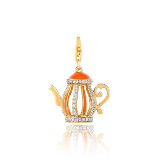 14kt Yellow Gold Tea Pot charm Pendant