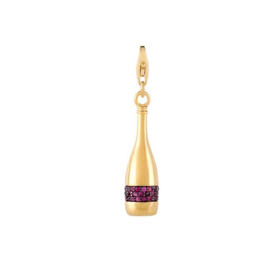 14kt Yellow Gold Champagne Bottle Charm Pendant