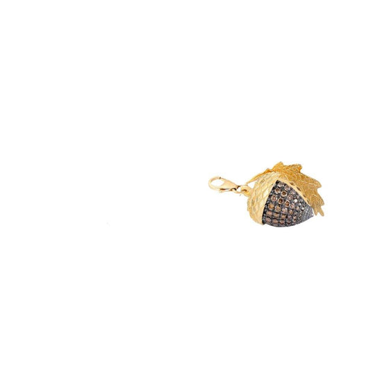 14ct Yelow Gold Acorn Flower Pendant